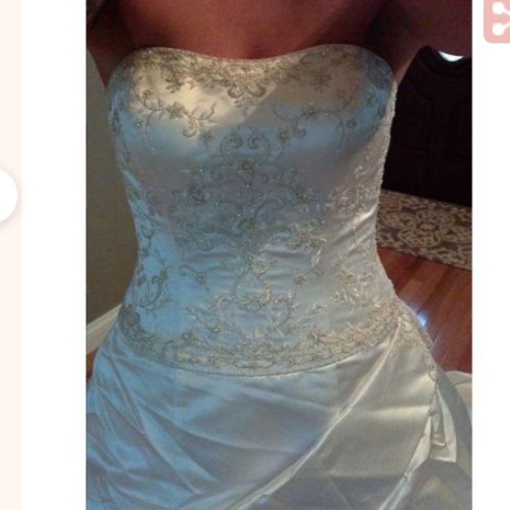 Never Worn Oleg Cassini Wedding Dress Sz 14 - Picture 9 of 16
